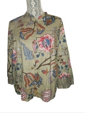 Floral Print Women's Button-Front Top